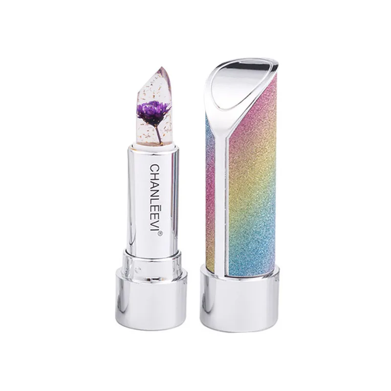 Starry Rainbow Temperature Change Lipstick Moisturizing Lip Balm Jelly Flower Color Changing Lipstick - Color: A3