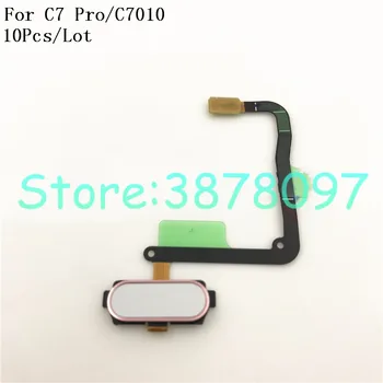 

10Pcs/Lot New For Samsung galaxy C7 Pro C7010 home button assembly phone replacement spare complete with flex cable