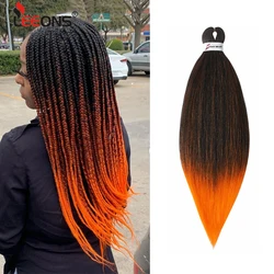 Leeons New EZ Braiding Hair Pre Stretched Crochet Hair Easy Synthetic Box Braids Hair Freetress Straight Yaki Fiber Braiding