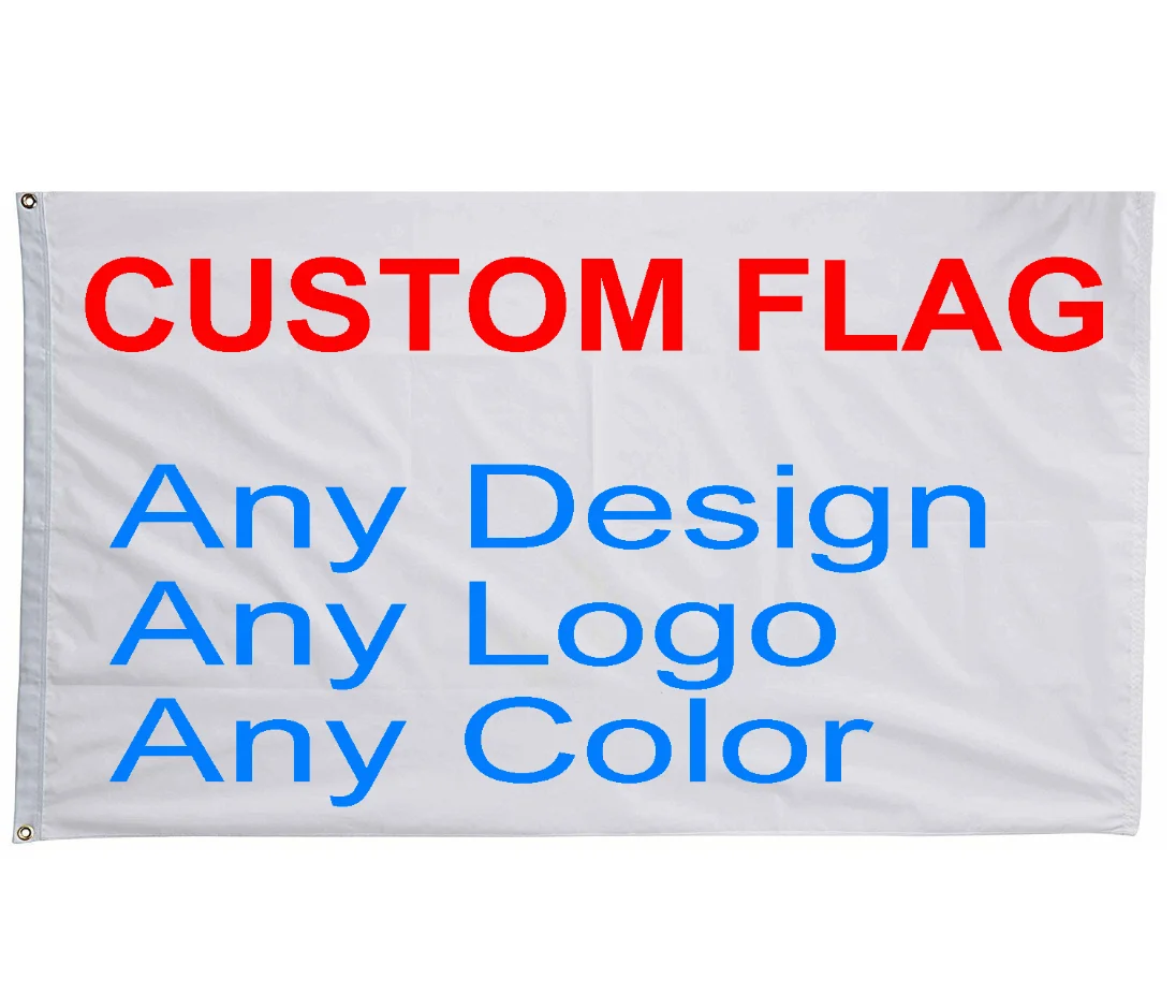 

Custom Flag Cheap 2x8 FT Flying Banner Printing Any Size in 100D Polyester Fabric with Copper Grommets,free shipping