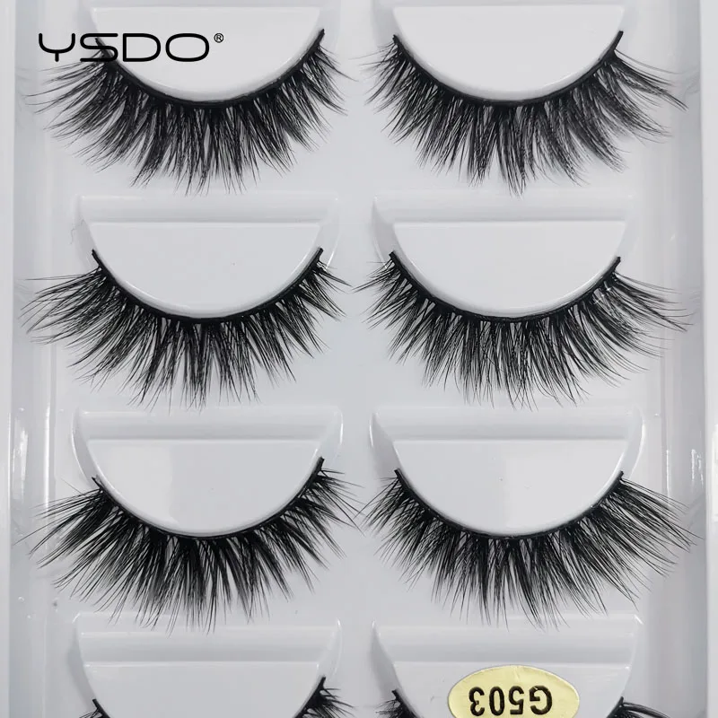 YDSO крылатые 5 пар Накладные ресницы искусственные 3D норковые натуральные волосы Накладные ресницы драматические MakeupLashes Faux Cilios пушистые ресницы