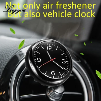 

Zinc Alloy Car Perfume Clock Air Freshener Aromatherapy Solid for Car Air Vent Outlet with Clip Timepiece Watch Head Luminous