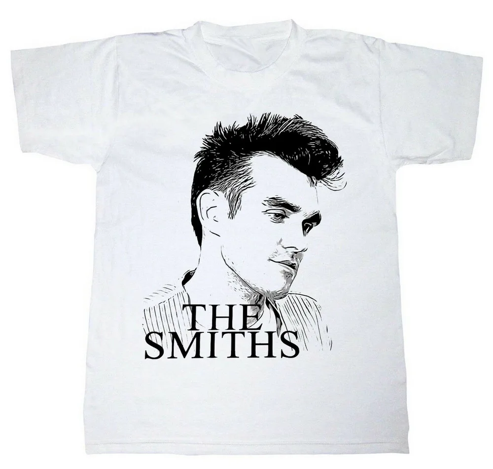 Футболка The Smiths Maglietta Con Immagine Di Morrissey Musica новая волна темная хлопковая Homme по
