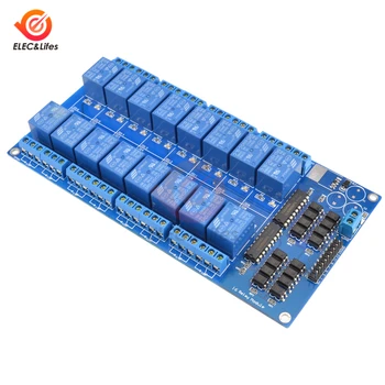 

DC 5V 16 Channel Relay Shield Module with Optocoupler LM2576 Microcontrollers Interface Power Relay For Arduino