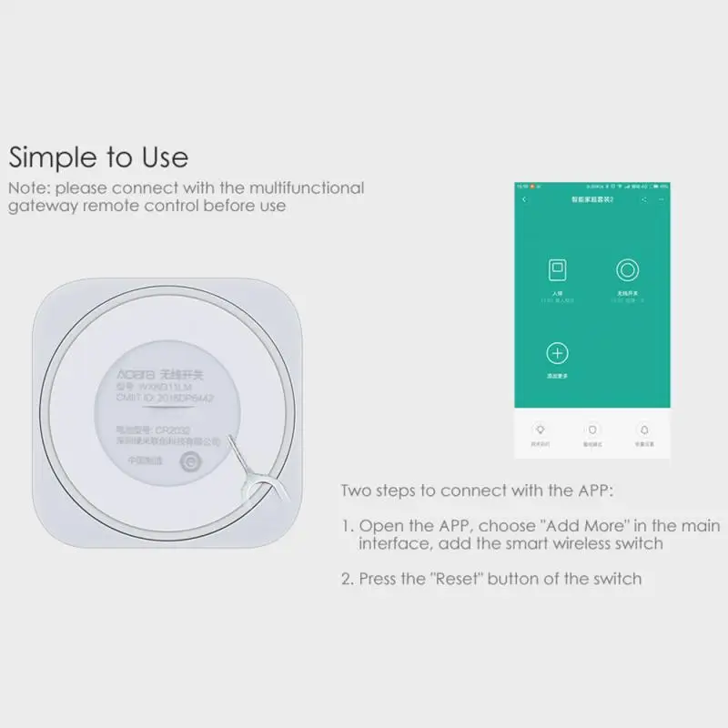 Aqara Smart Беспроводной клавиша переключения мульти-функциональный интеллигентая(ый) Пульт дистанционного управления Управление ZigBee интеллектуальных домашних Wi-Fi переключатель работы с концентратор шлюз