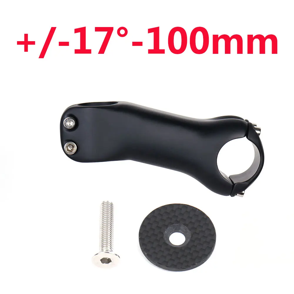 17degrees100mm-2112 ELITA один углеродный MTB вынос руля UD 6 °/17 °-70/80/90/100/110/120/130 дорожный Руль Горный велосипед из углеродного волокна стержня 31,8 - Цвет: 17degrees100mm-2112