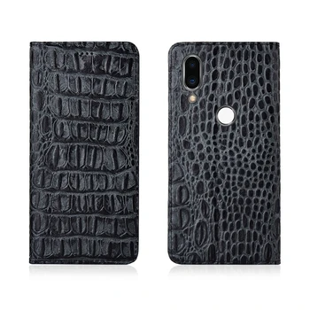 

Crocodile Back Pattern Genuine Real Leather Magnetic Flip Phone Bag For Meizu Note 9/Meizu Note 8 Phone Case Coque Funda Capa