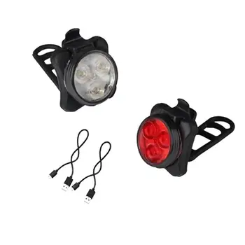 

USB Rechargeable Bike Tail Light Back LED Bicycle Light Lithium Battery Light Mode Options Safe Light