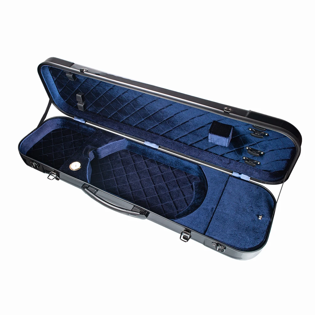 4/4 Full Size Lightwight Violin Case with Hygrometer and Carry Straps (Black)