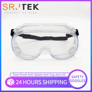 

Sealed Protective Safety Goggles Wide Vision Indirect Vent Dust-Proof Anti-Fog Splash UV Goggles Outdoor Glasses Eye Protection