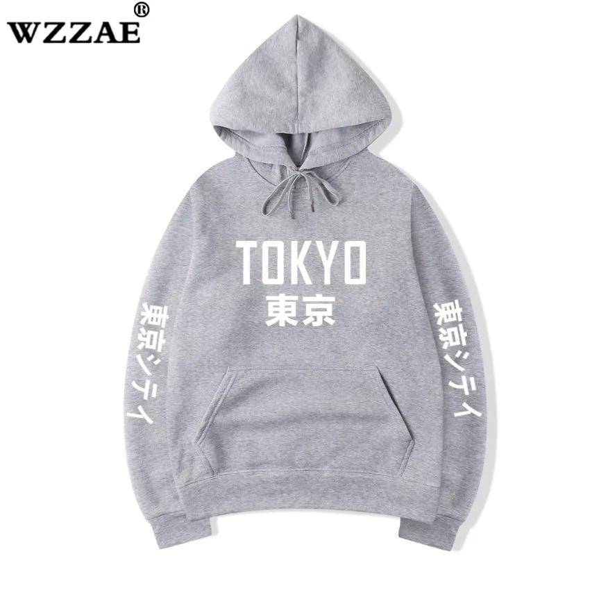 Новое поступление, толстовки в японском стиле Харадзюку, пуловер с рисунком города, толстовка в стиле хип-хоп, уличная одежда для мужчин/женщин, черные толстовки S-3XL - Цвет: Light Gray 1