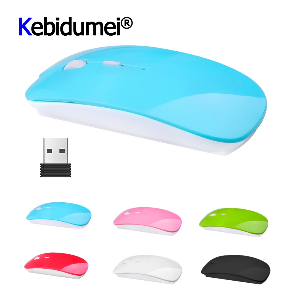 Optical USB Wireless Mouse 2.4Ghz Receiver Latest Super Slim Thin Mouse Gaming For Macbook Mac Notebook Laptop For Game