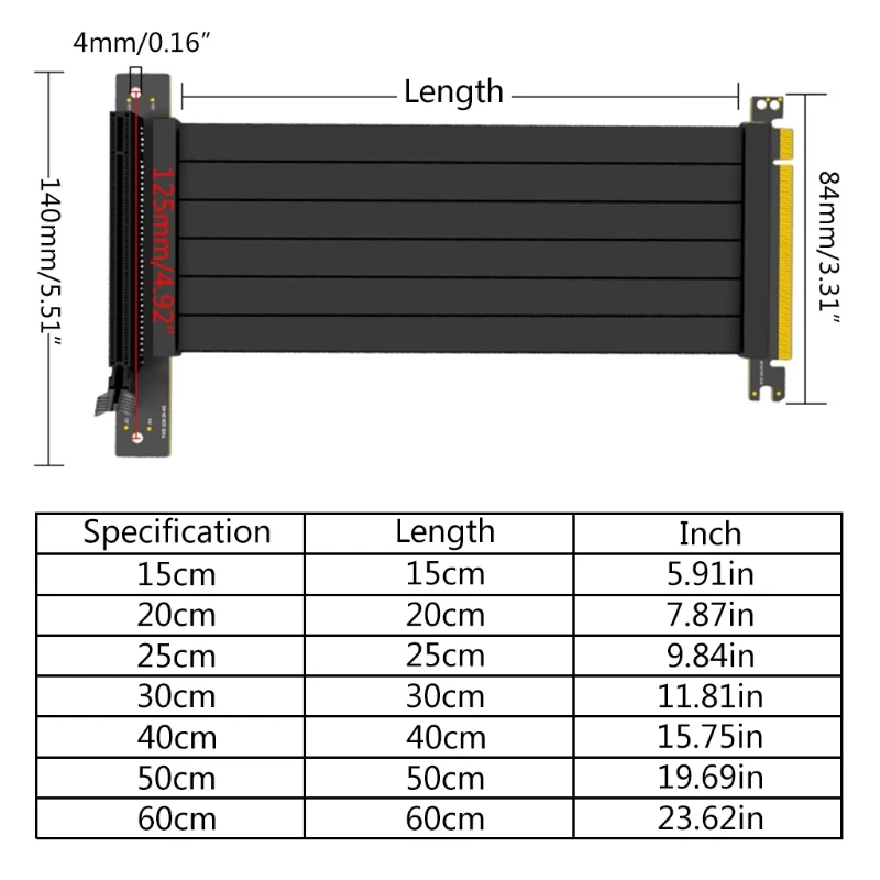 Full Speed 3.0 PCIe X16 Riser Cable - Shielded Graphics Card Extension for GPU with Antijam Technology Description Image.This Product Can Be Found With The Tag Names Computer Cables Connecting, Computer Peripherals, PC Hardware Cables Adapters, Riser cable graphics