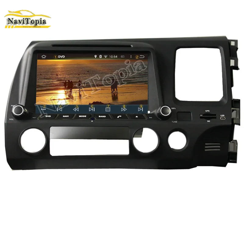 Sale Octa Core 4G RAM 64G ROM Android 9.0 Car DVD Multimedia Player Auto GPS for Honda CIVIC right driving 2006-2011 5