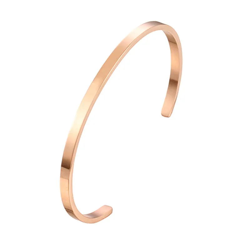 Unisex Simple Stainless Steel Opening Bangle Bracelet For Lovers Can Be DIY Alphanumeric bangle bracelet stainless steel bracelet