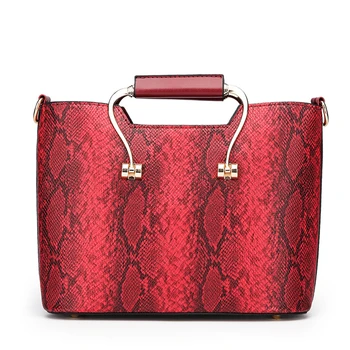 

High Quality Snake Pattern Women Handbags Luxury PU Leather Ladies Hand Bags Fashion Crossbody Bags for Women Sac Main Femme