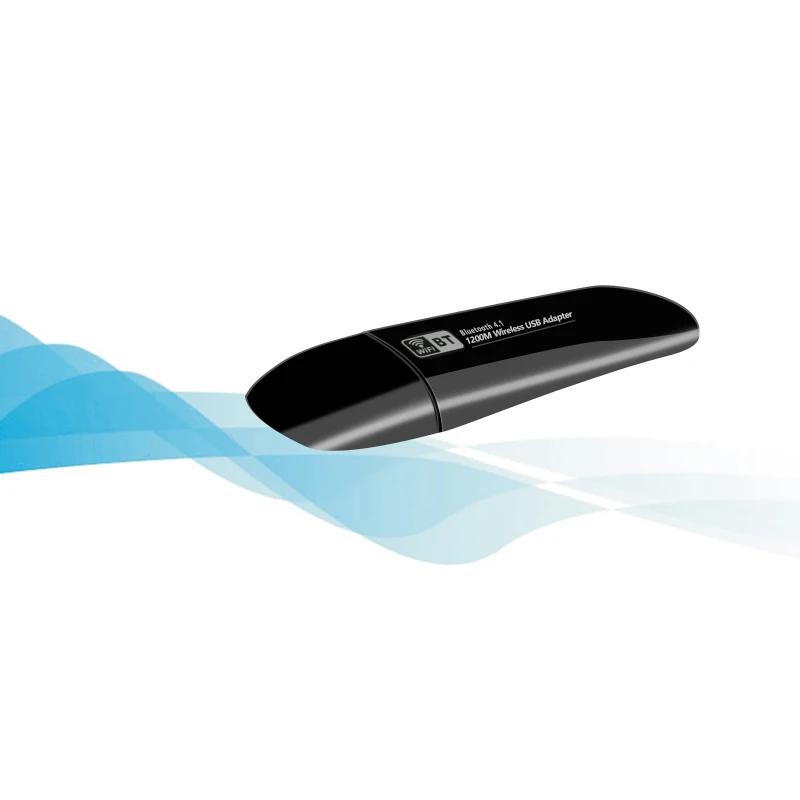 Мини двухдиапазонный 2,4G 5,8G USB Беспроводная сетевая карта Wifi Bluetooth адаптер AC 1200 Мбит/с приемник сетевой карты для настольного ноутбука