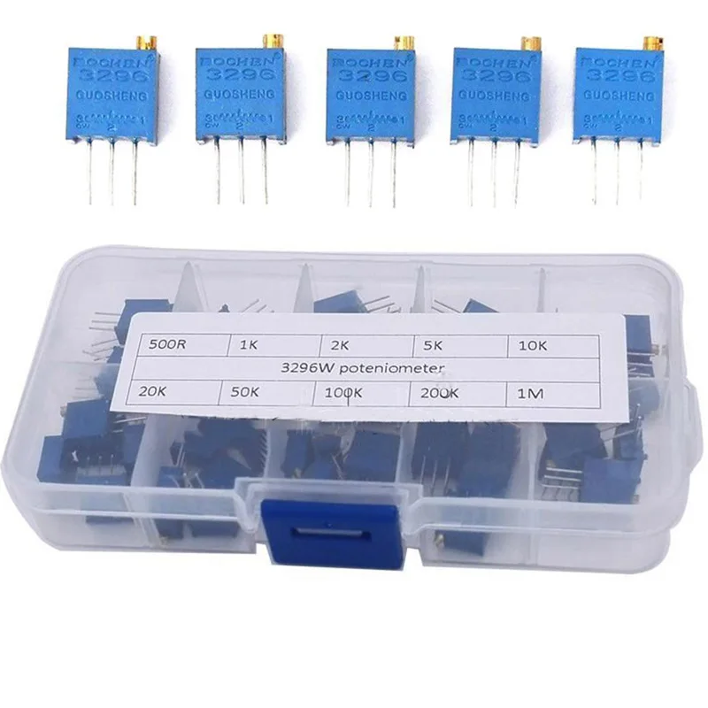 

3296W Multiturn Variable Trimmer Preset Resistor Potentiometer 50pcs Replacement