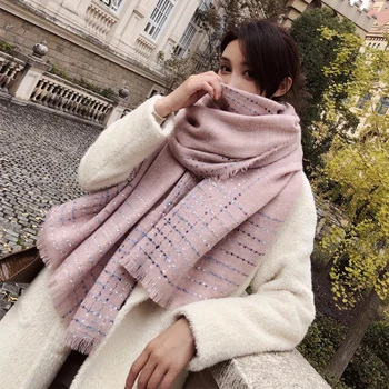 

2020 new imitation cashmere solid color scarf shawl women thickened warmth autumn and winter all-match small fragrance scarf A85