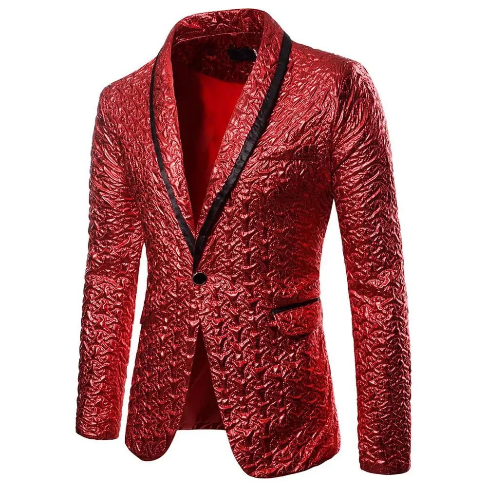 2019 Mens Coat Single Breasted One Button Suit Blazer Luxury Floral Print Suit Jacket Men Wedding Party Stage Wear 2019 Mens Coat Single Breasted One Button Suit Blazer Luxury Floral Print Suit Jacket Men Wedding Party Stage Wear