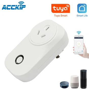 

ACCKIP Wifi Smart Socket Australia New Zealand AU Plug Tuya Smart Life App Power Monitor Timing Fuction For Smart Home