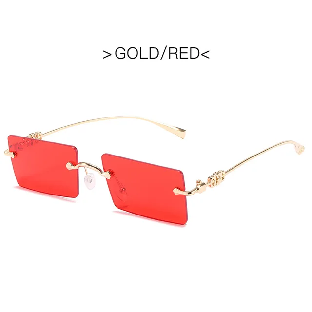 2021 Fashion Square Glasses Women Sunglasses Classic Vintage Metal Frame Eyeglasses Male Female Luxury Sun Glasses Uv400 Red