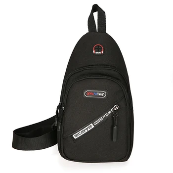 

Men's Sling Bag Water Resistant Shoulder Chest Nylon oxford Crossbody Bags Sling Backpack with USB Charging Port