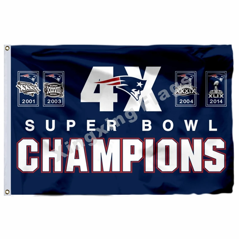 New England Patriots Column Flag 3ft X 5ft Polyester