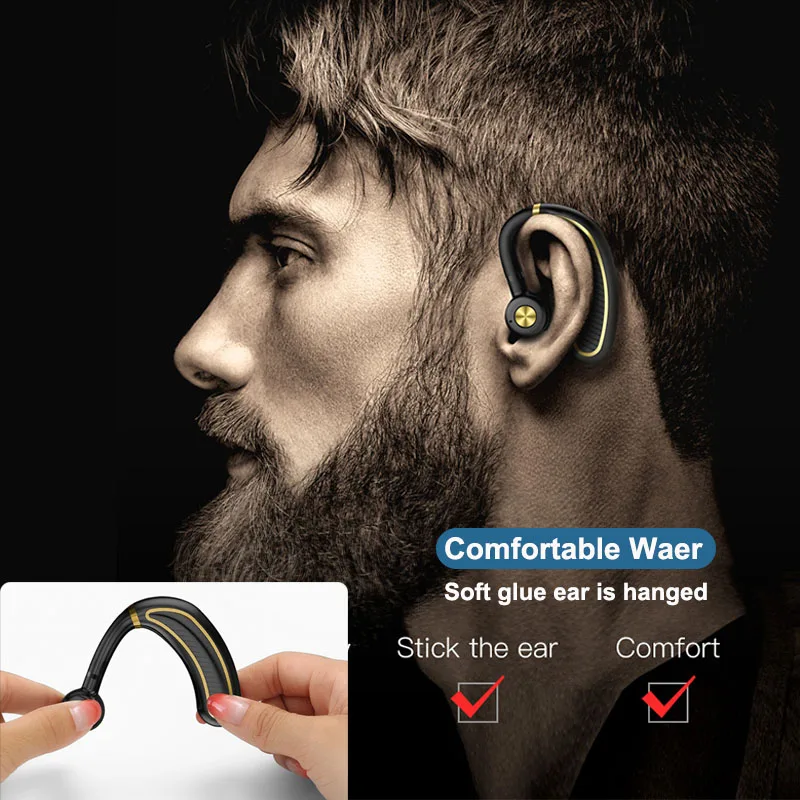 Спортивные беспроводные Bluetooth наушники с шумоподавлением, гарнитура, наушники для Iphone, Bluetooth наушники с микрофоном, спортивные наушники для бега