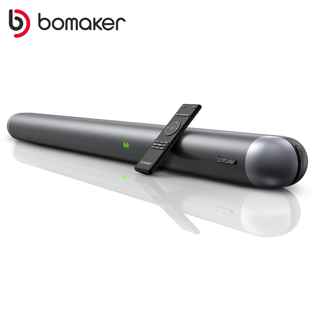 BOMAKER 120W TV Soundbar Home Theater Sound System Bluetooth Speaker Bar Subwoofer Support Optical AUX Coaxial Speakers | Электроника