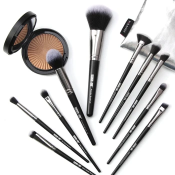 

Hot 20pcs makeup brush set high quality wooden handle synthetic hair soft and easy to apply