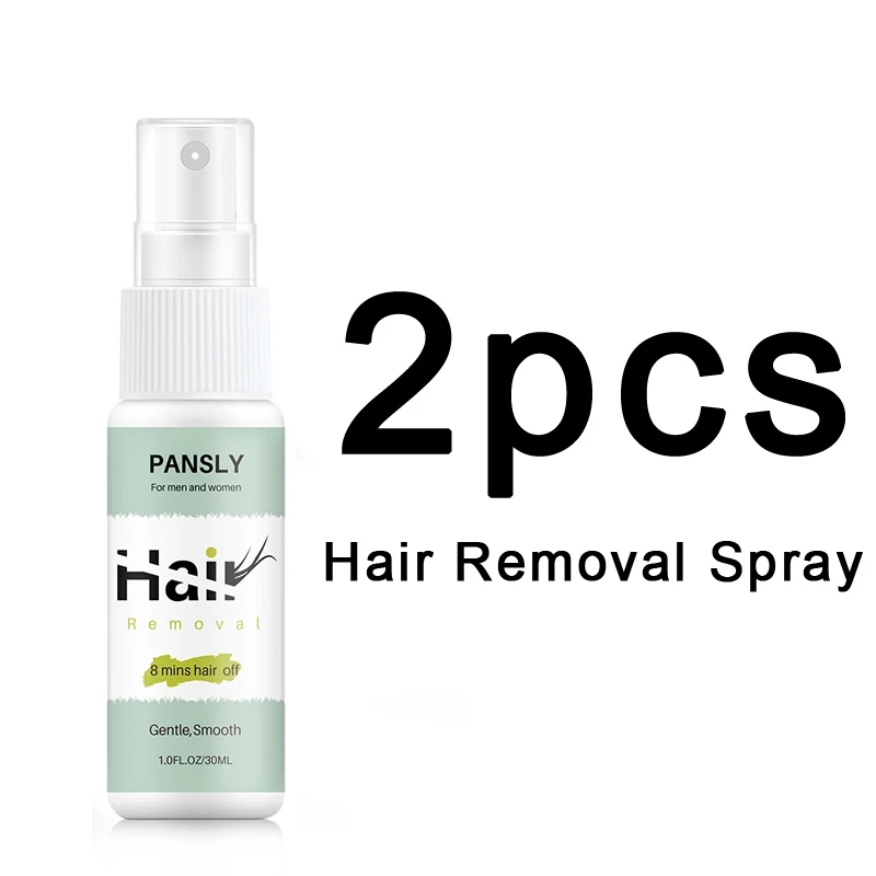2pcs-RemovalSpray Pansly дропшиппинг ингибитор роста волос борода бикини интимное лицо ноги тело подмышки удаление с лица безболезненный стоп спрей для волос - Цвет: 2pcs-RemovalSpray