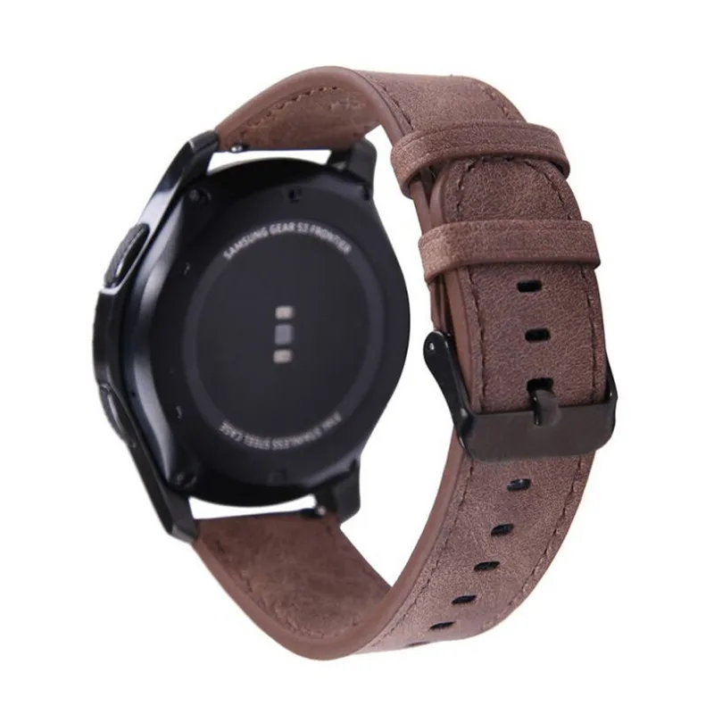 22 мм кожаный ремешок для часов samsung Galaxy watch 46 gear S3 Frontier band bracelet huawei GT Ременная
