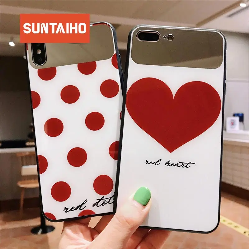 Роскошный косметический зеркальный чехол из ТПУ + поликарбоната для iphone XS XSMAX XR 7 8