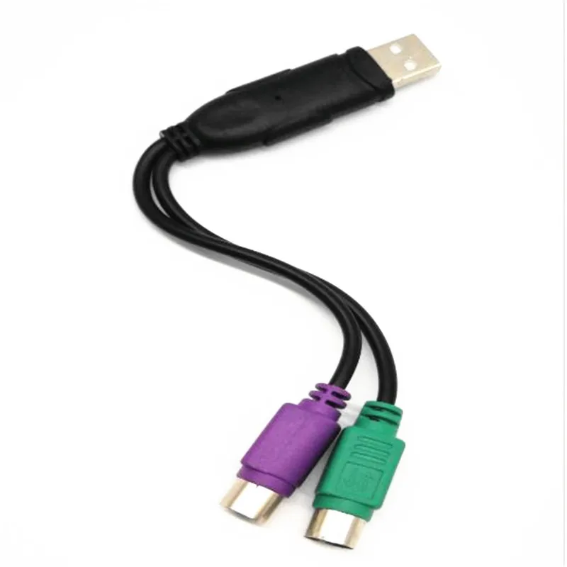 USB to Ps2 adapter cable for one minute two support Kvm scanner keyboard with chip Ps2 4