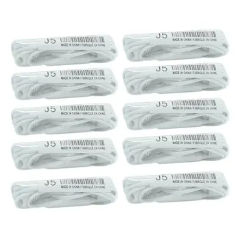 

10pcs 3.5mm Audio In-Ear Compatible Headset Earphone Earbud Mic Built-in Microphone With Volume Control Function White/Black