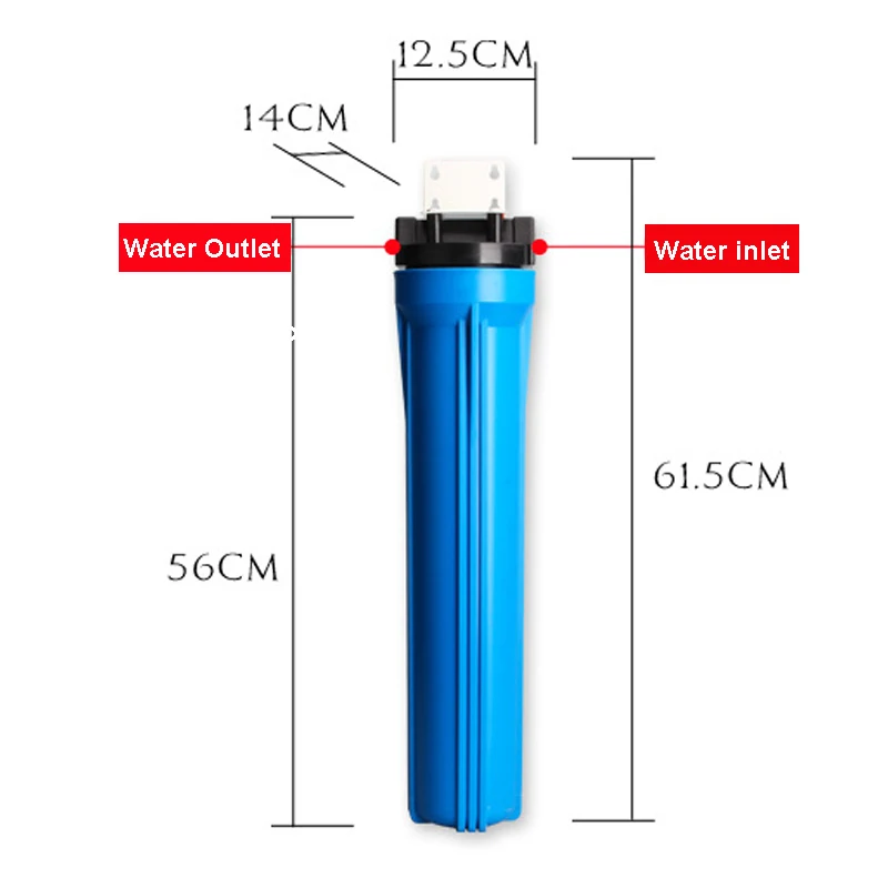 20 Inch Single Stage Water Filter Explosion-Proof Water Purifier Filter Bottle With 1 Micron PPF 12 34 Fittings And Spanner (8)