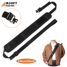Tactical Gun Sling Adjustable 2 Point Airsoft Rifle Gun Slings with Swivels Durable Padded Shoulder Strap Belt for Shotgun