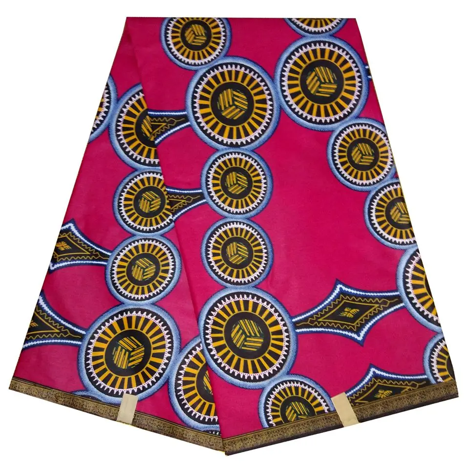 Африканская ткань/Анкара ткань/одежда в стиле Анкара/Африканский воск печать/6 ярдов аича воск ткань красный LBL-187