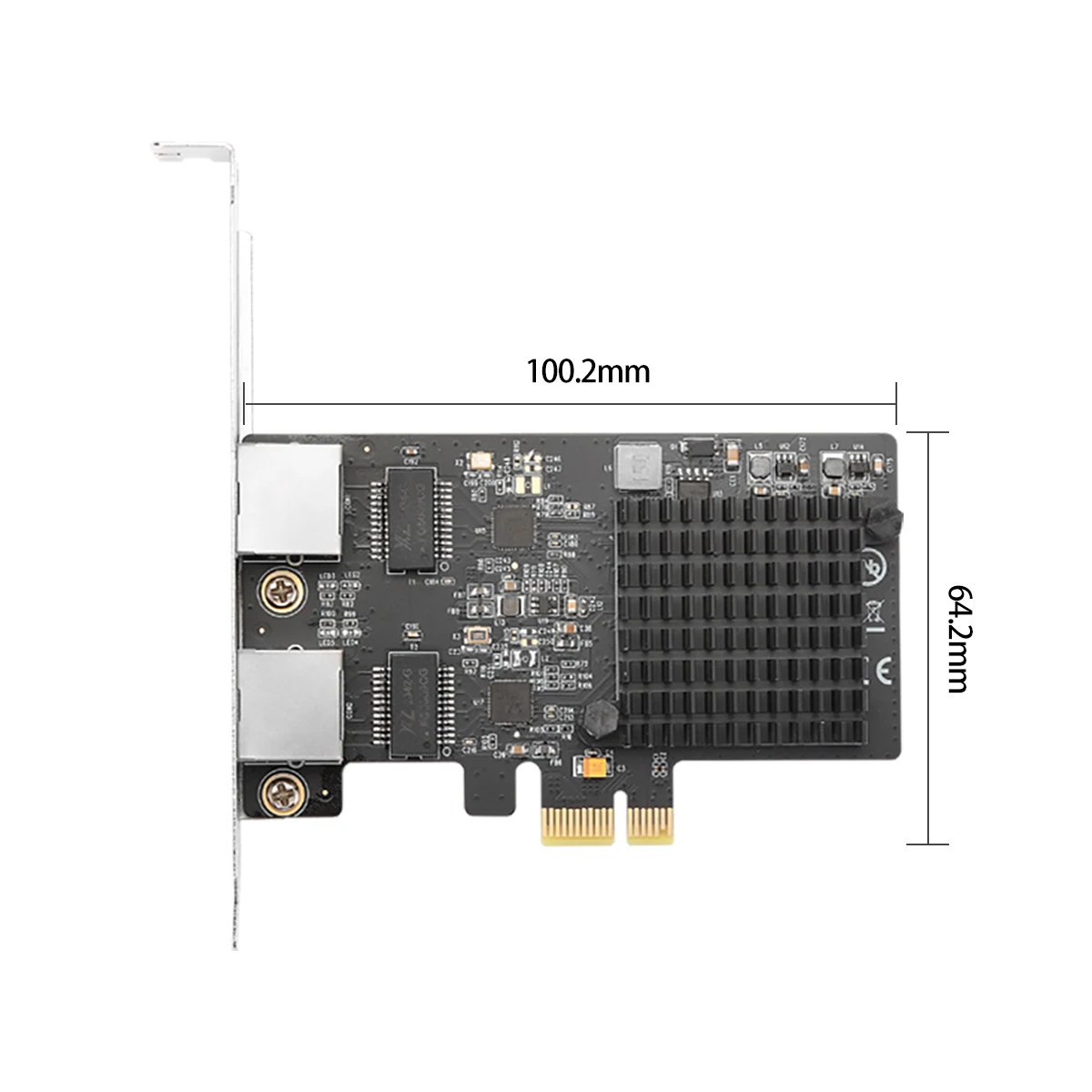 Cartão de Controlador Adaptador de Rede com 2 Iocrest Gbase-t Gigabit Portas 2500mbps Pcie 2.5gb Ethernet Rj45 Lan 2.5 - Imagem 5