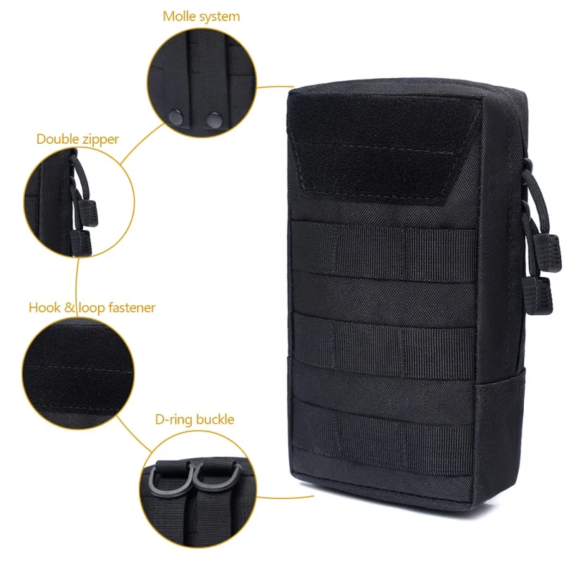 Airsoft(Military)Hunting MOLLE Pouch Bag(Tactical)Shooting Utility Bags Vest EDC Gadget Waist Pack Outdoor Accessories