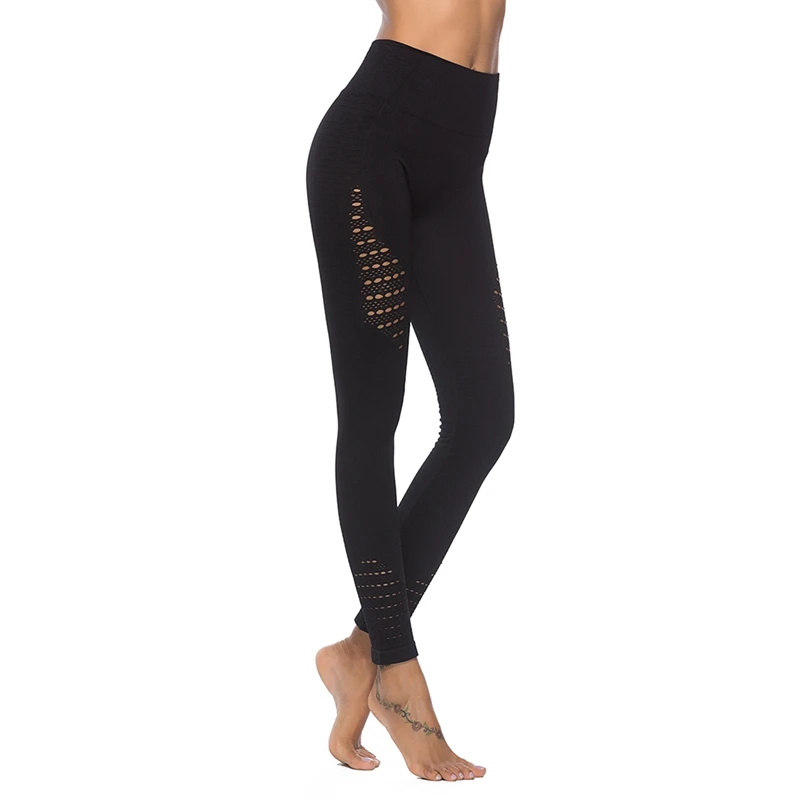 Yoga Pants Women High Waist Mesh Patchwork Leggings Sport Fitness Running Trousers Leggings8