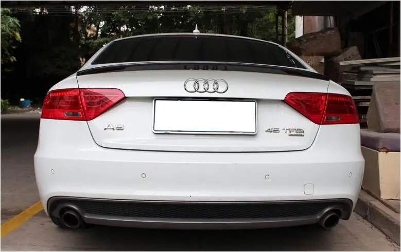 Высокое качество углеродного волокна заднее крыло багажника спойлер для Audi A5 S5 RS5 4 двери 2009- по EMS