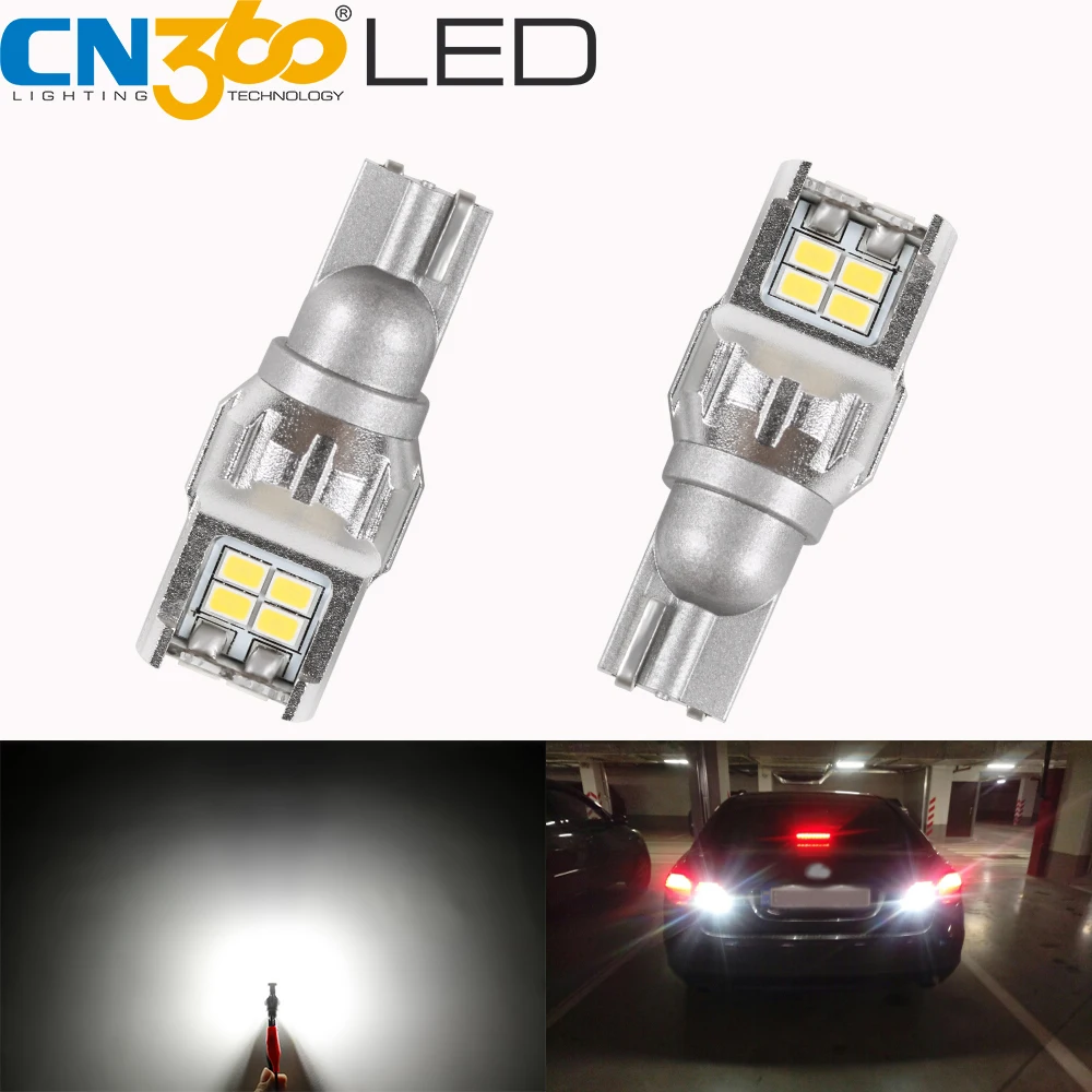 CN360 2 шт. T15 W16W 921 912 Led Canbus светильник заднего хода без ошибок лампа 3020smd супер яркая