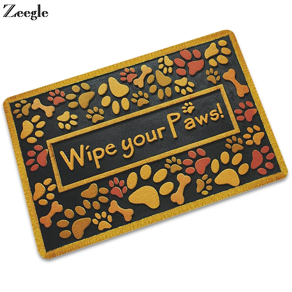 Zeegle Doormat Kitchen Mats Rubber Carpet For Living Room Floor Mats Non-slip Bath Carpet Bedroom Rugs Welcome Mats Outdoor Rugs
