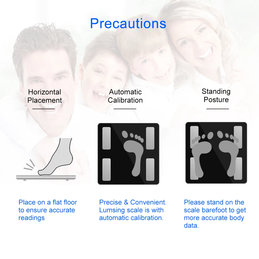 WIFI Body Fat Scale Smart BMI Scale Bathroom Floor LED Digital 150KG Wireless Weight Scale Body Composition Analyzer