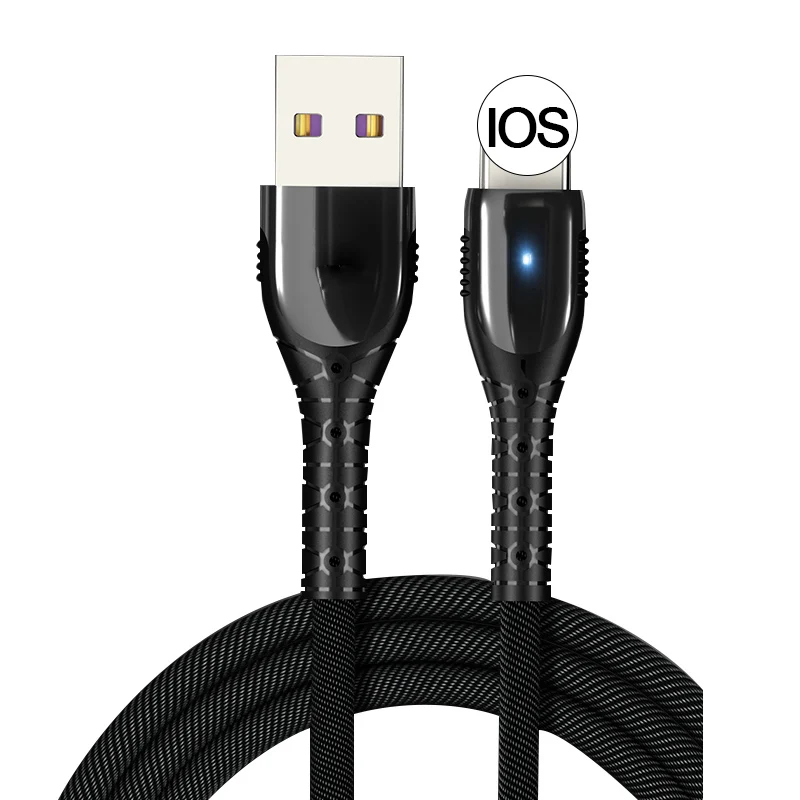 Black For iphone Usb-кабель для зарядки iPhone Xs Max Xr X 3A зарядное устройство для быстрой зарядки телефона для iPhone 8 7 6s Plus 5 5S iPad кабель для передачи данных - Цвет: Black For iphone