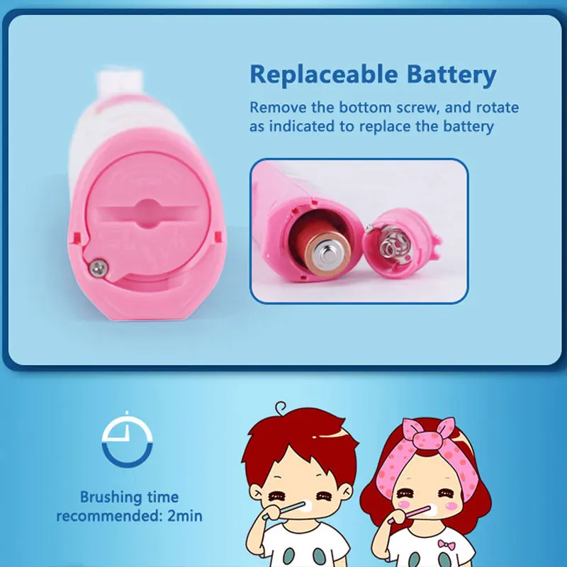 Oral B Kids Electric Toothbrush Soft Bristle Waterproof Powered by 1 AA Battery Gum Care Oral Hygiene Teeth Bush For Children Oral B Kids Electric Toothbrush Soft Bristle Waterproof Powered by 1 AA Battery Gum Care Oral Hygiene Teeth Bush For Children
