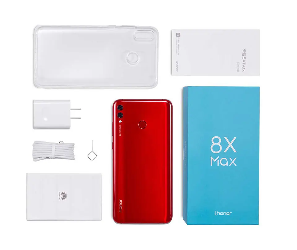 Honor 8X MAX, Смартфон Snapdragon 636 8,1, 4 Гб, 6 ГБ ОЗУ, 64 ГБ, 128 Гб ПЗУ, отпечаток пальца ID, четыре ядра, 4900 мАч, 7,12 ''экран