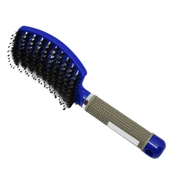 

Hairdressing Comb Curved Boar Bristles Smooth Hair Curling Comb Styling Comb Straight Hair Massage Comb